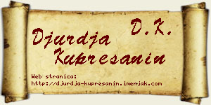 Đurđa Kuprešanin vizit kartica